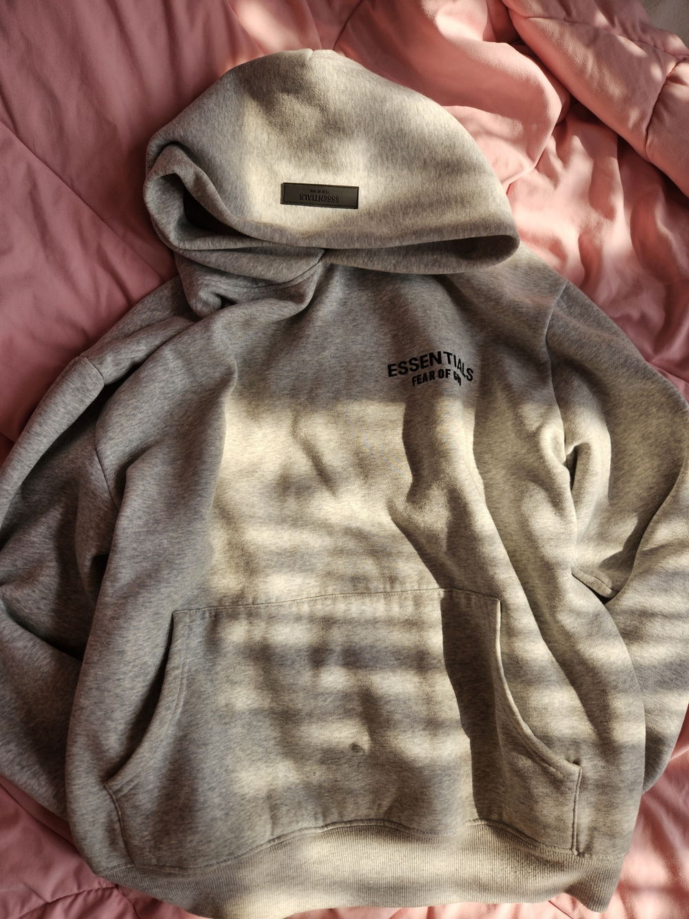 Fear of God Essentials Heather Gray Pullover Hoodie